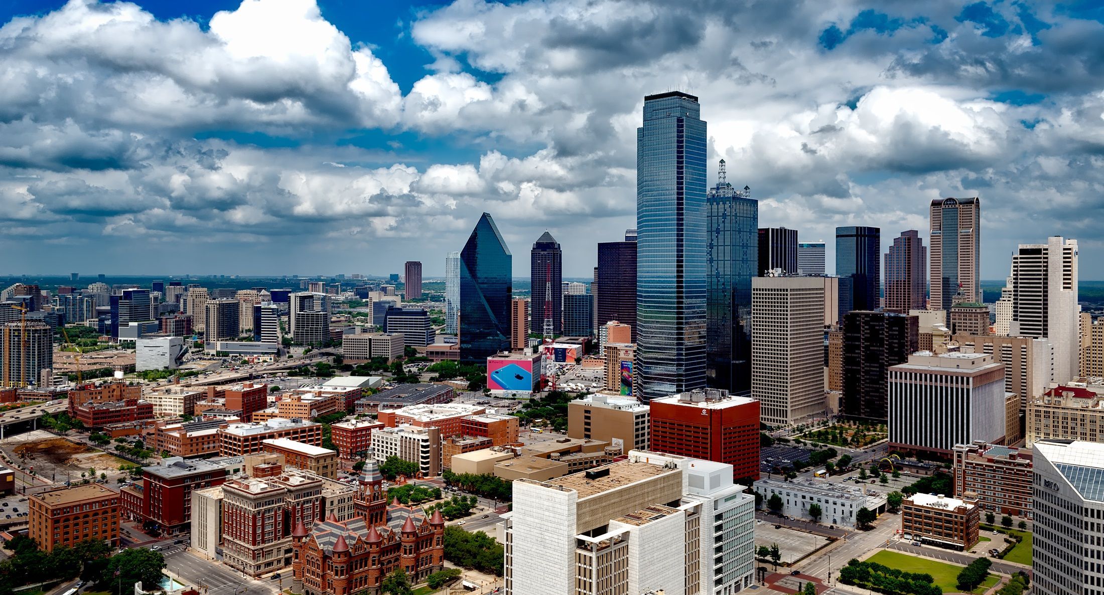 Aerial view of downtown Dallas