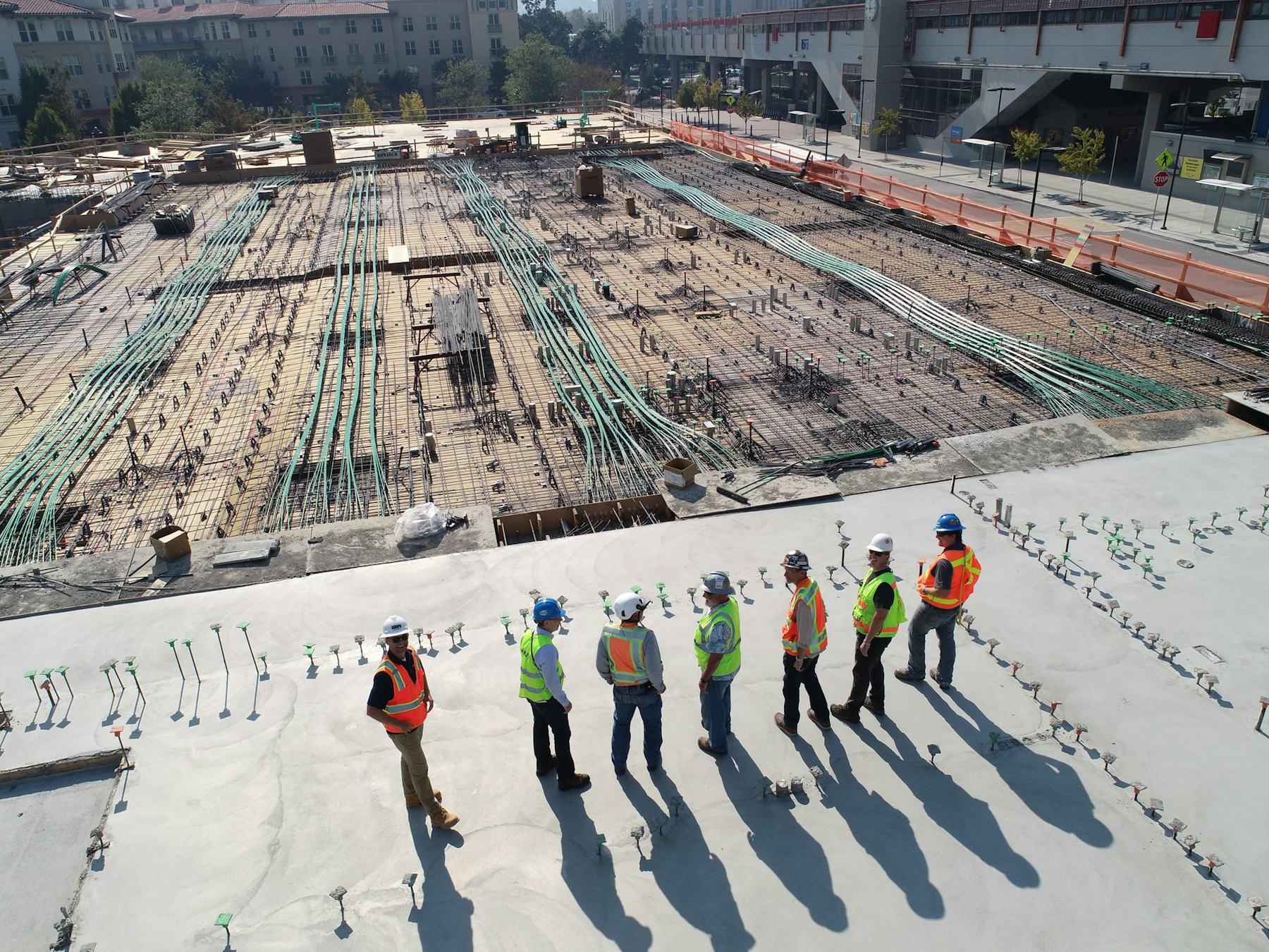 A commercial development site under construction